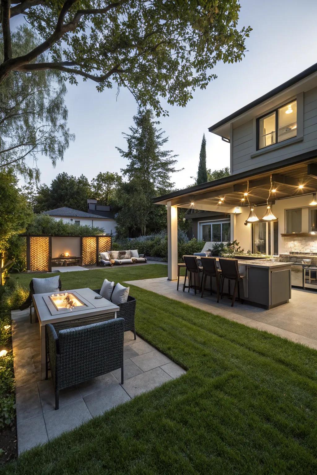 An inviting outdoor space ideal for gatherings and relaxation.