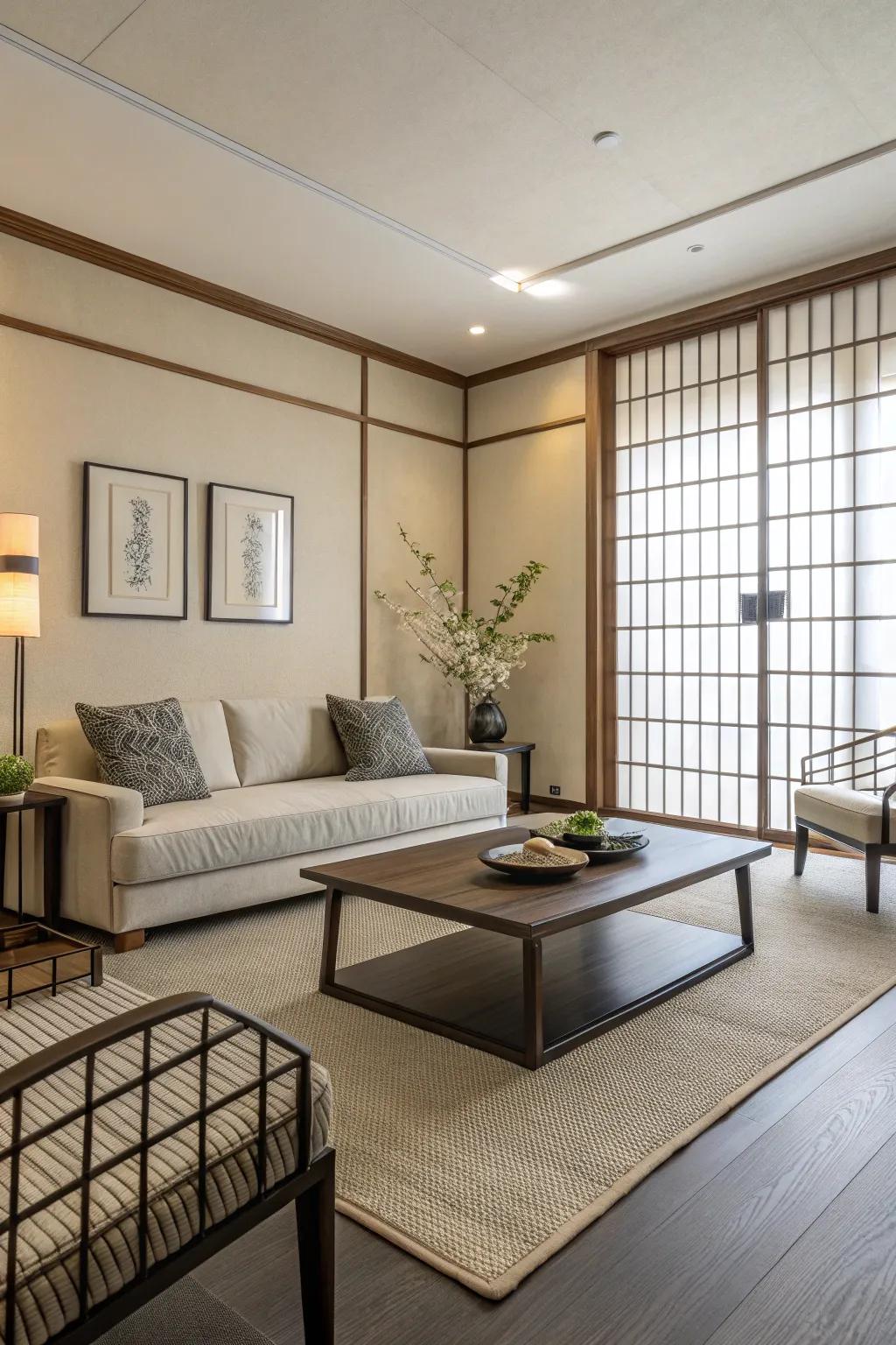 A simple space that radiates elegance and minimalism.