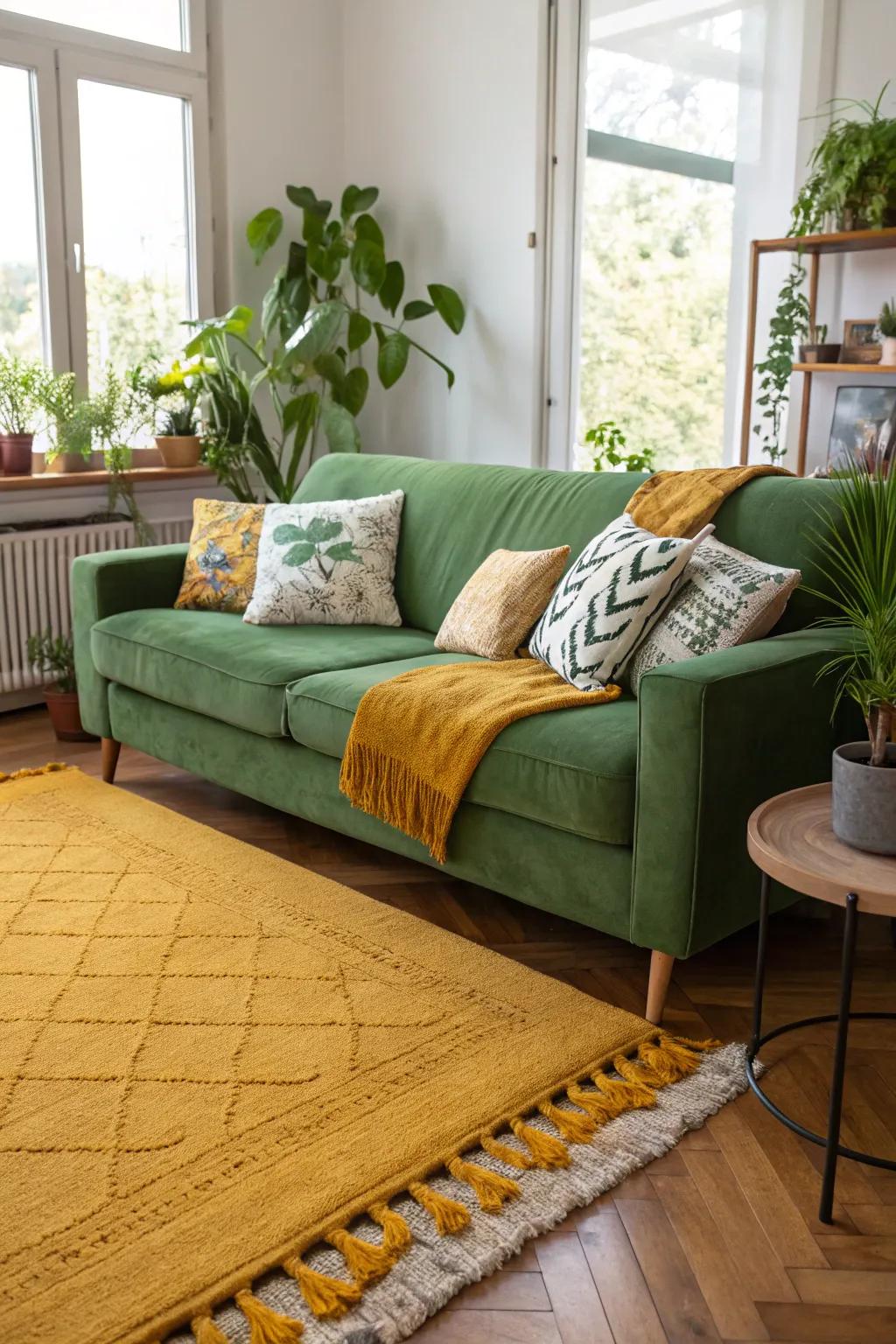 Golden tones convey warmth and energy to an area.