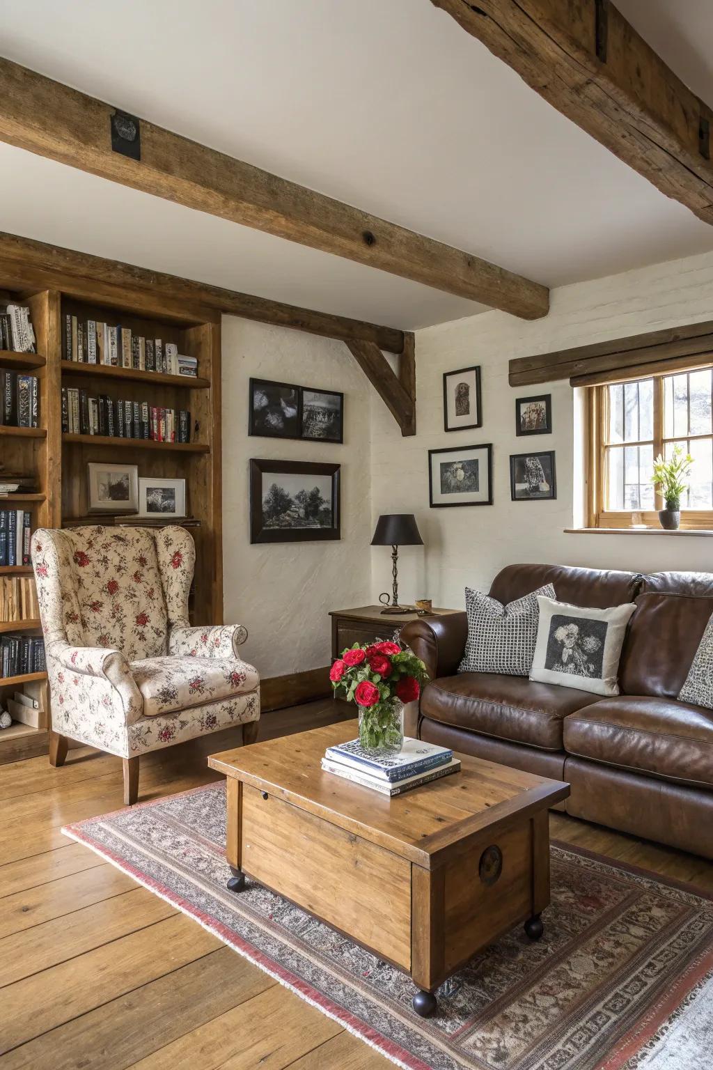 A fusion of <strong><em>modern and vintage</em></strong> components graces a rustic lounging chamber.” loading=”lazy” class=”pimg”>
	</picture><figcaption>A fusion of <strong><em>modern and vintage</em></strong> components graces a rustic lounging chamber.</figcaption></figure>
<p>Melding <strong><em>modern and vintage</em></strong> features has the potential to generate a singular rustic panorama. My personal area bears witness to the equilibrium these modes can consummate collectively.</p>
<h3>These products might be useful:</h3>
<ul class=