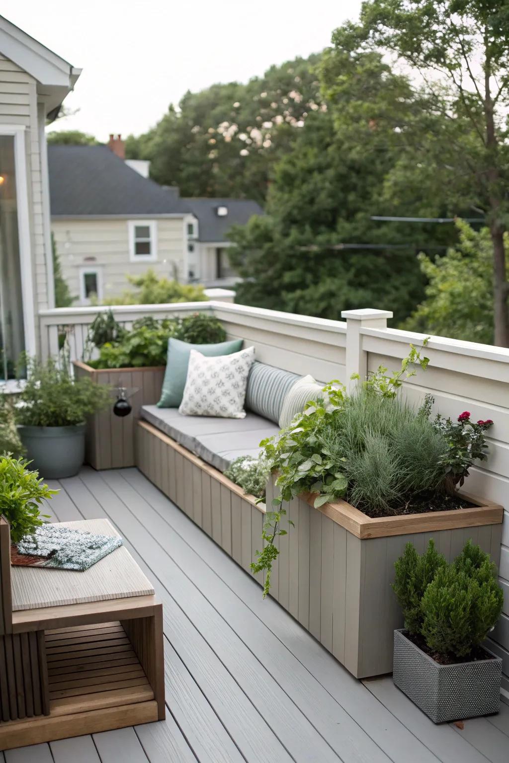 Small-scale deck designs optimize functionality without sacrificing aesthetics.