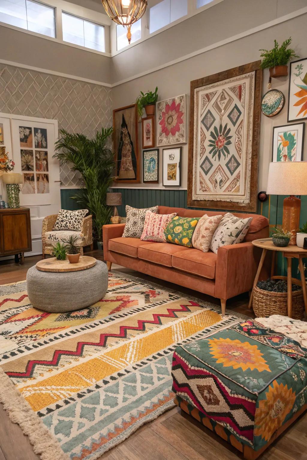Express character using a varied mix in your Sims 4 living room.