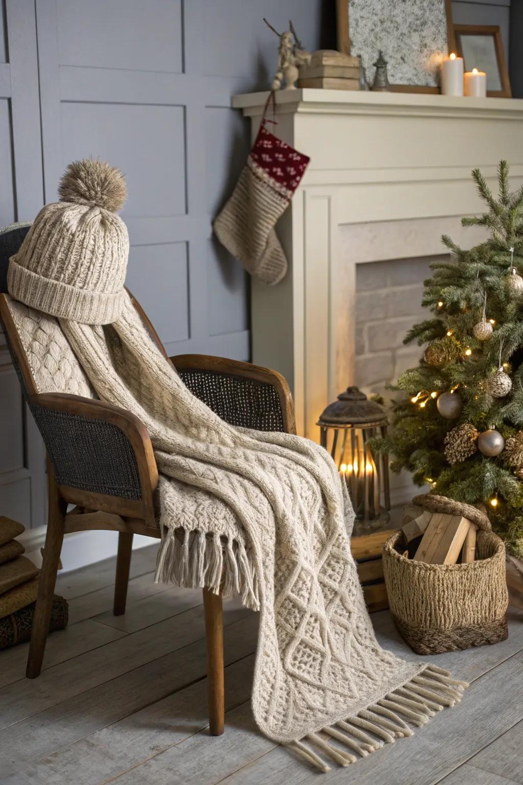 Knitted accessories to keep the chill at bay.