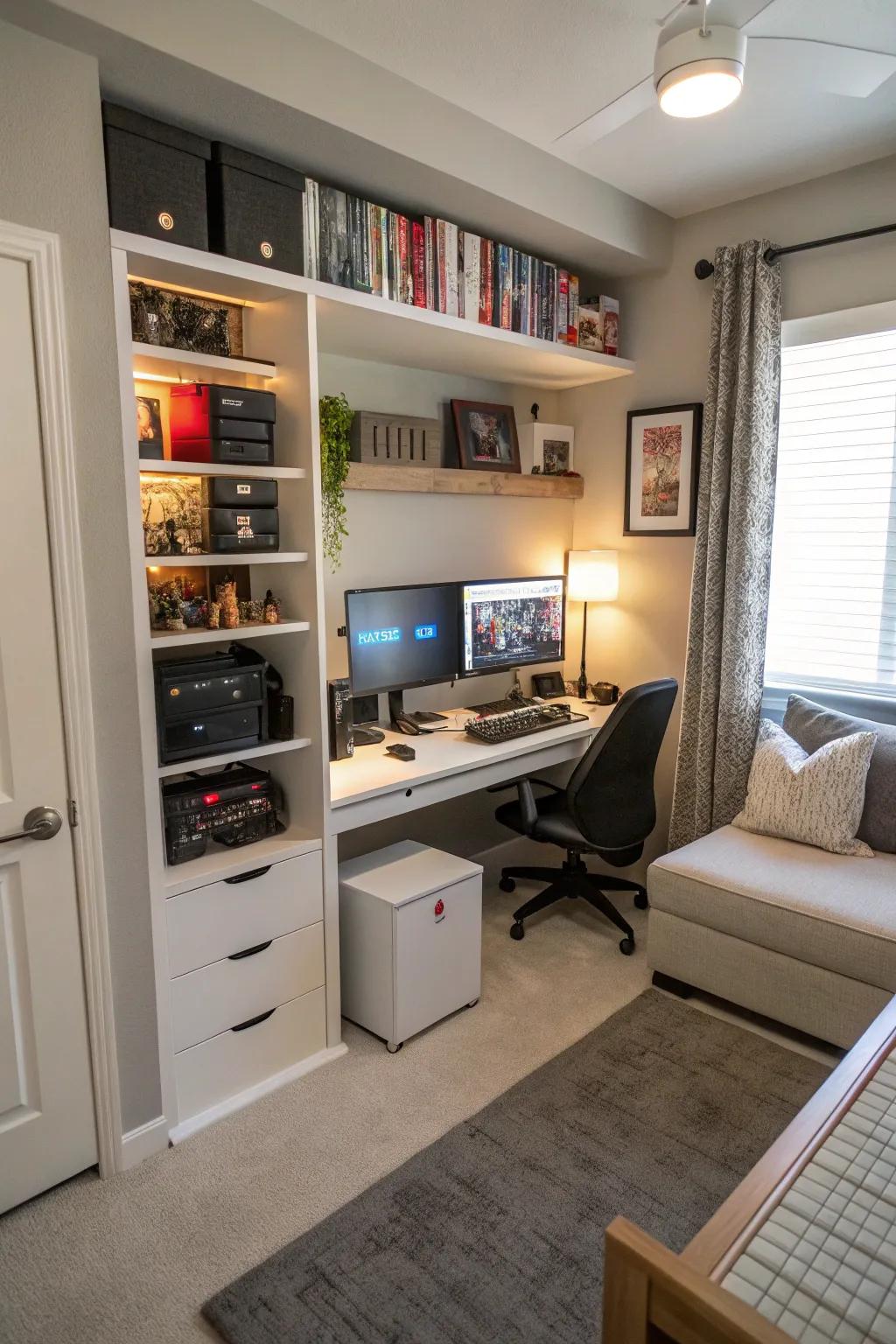 Multi-functional setups work for small areas.