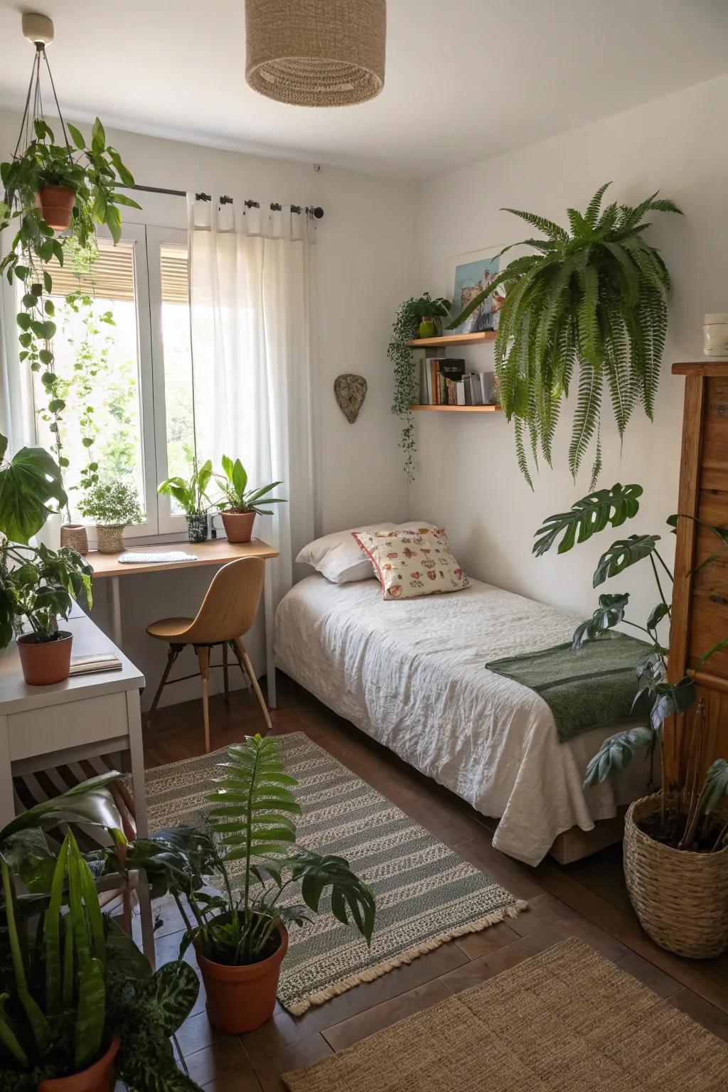 Plants bring a natural touch indoors.