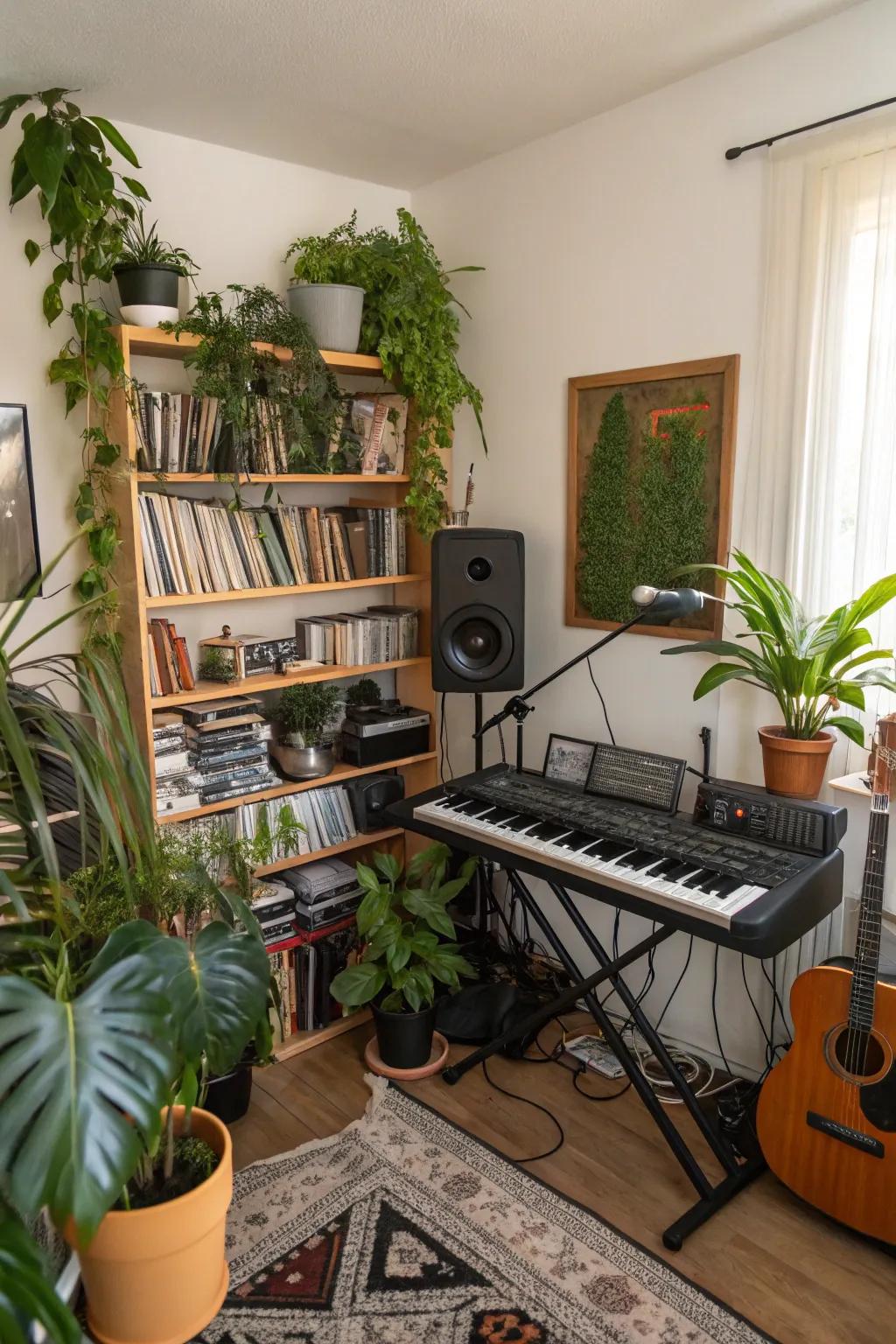 Plants enhance air excellence while adding a refreshing, natural sensation to the space.