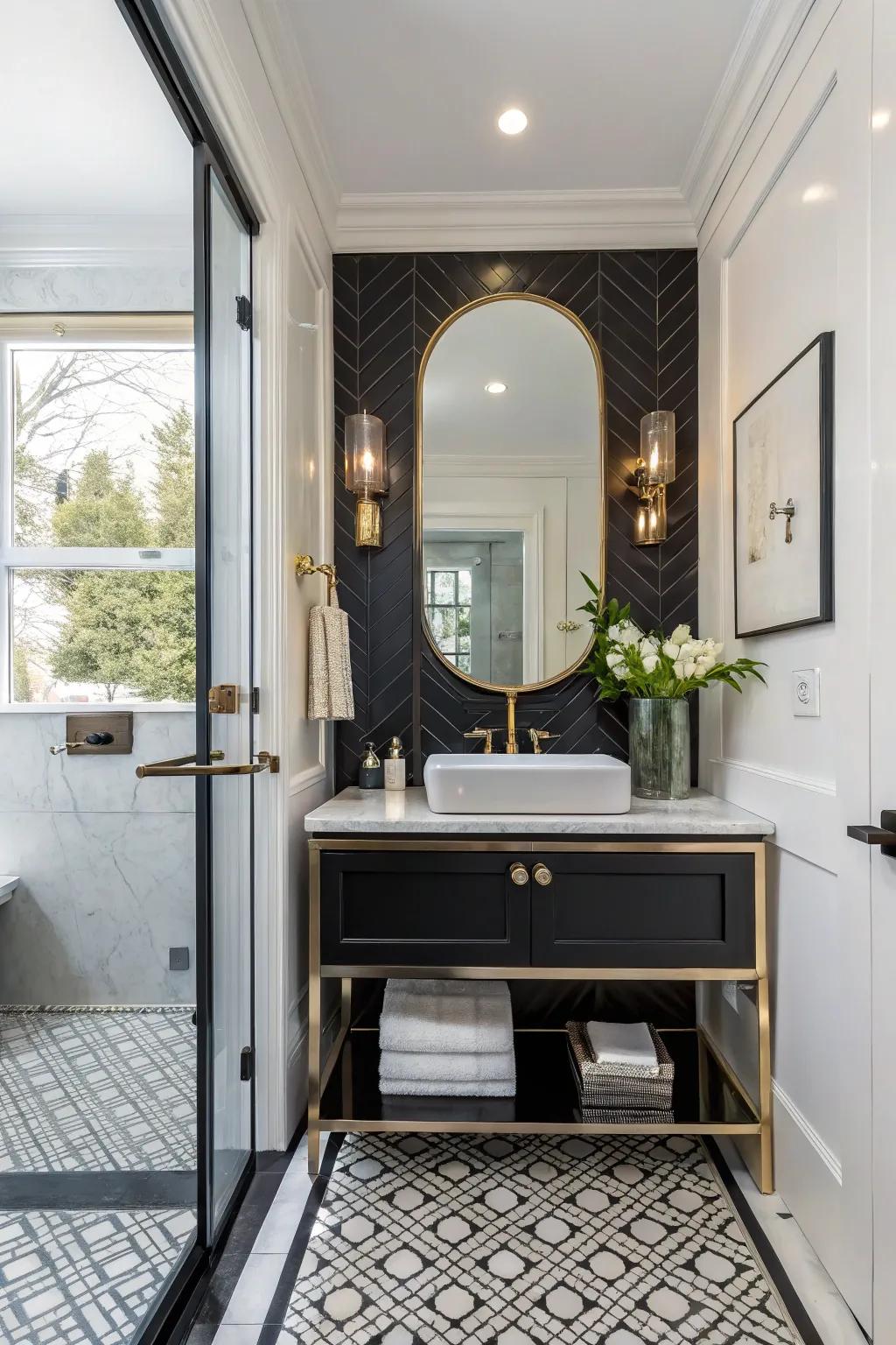 Contrasting colors add visual appeal and style.