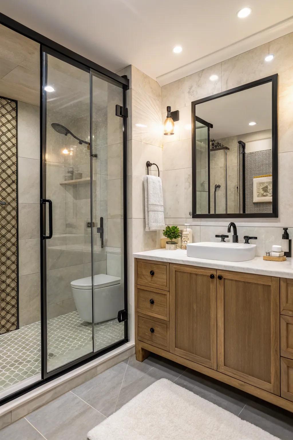 Subtle elegance with satin finishes.