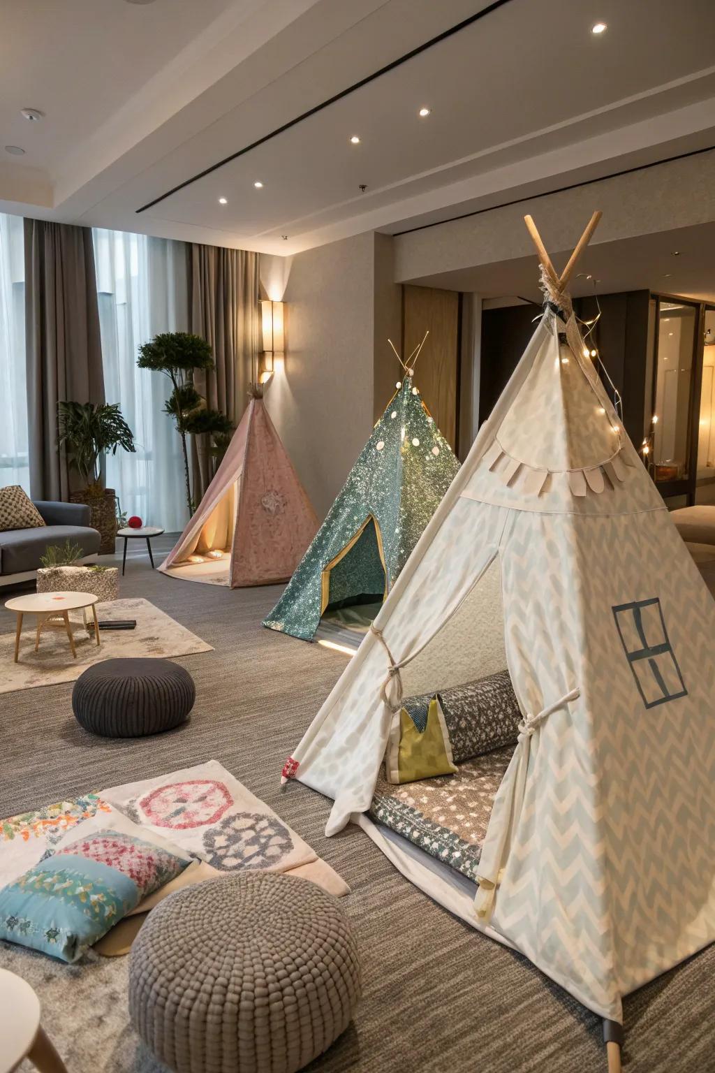 Diverse tent contours for distinctive aesthetics.