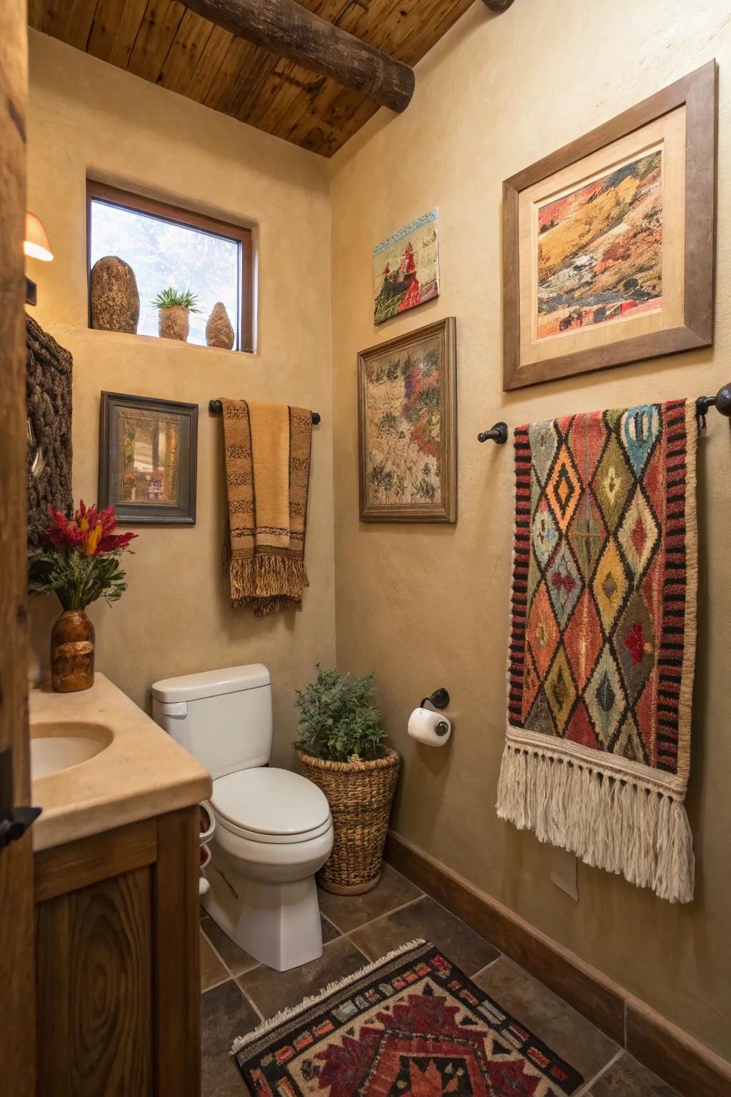 Southwestern art contributes personalized style.