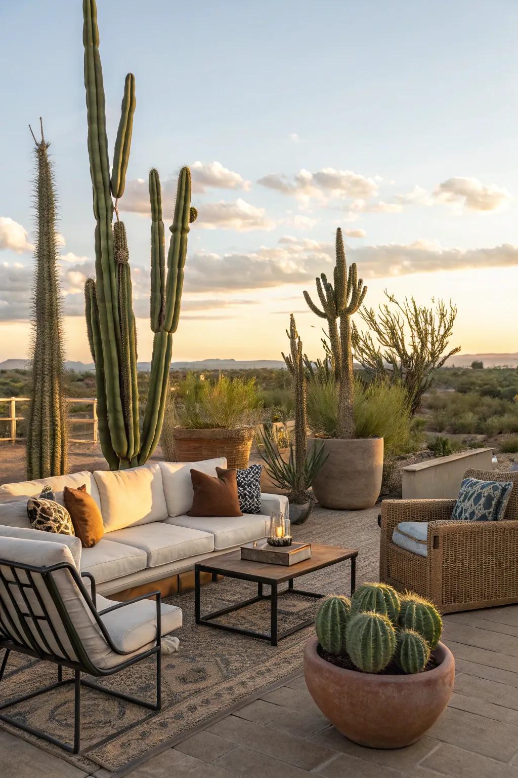 A welcoming outdoor living space perfect for relaxing.