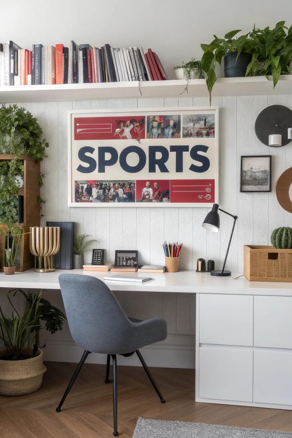 Deliver a declaration through artistic lettering in athletic arts.