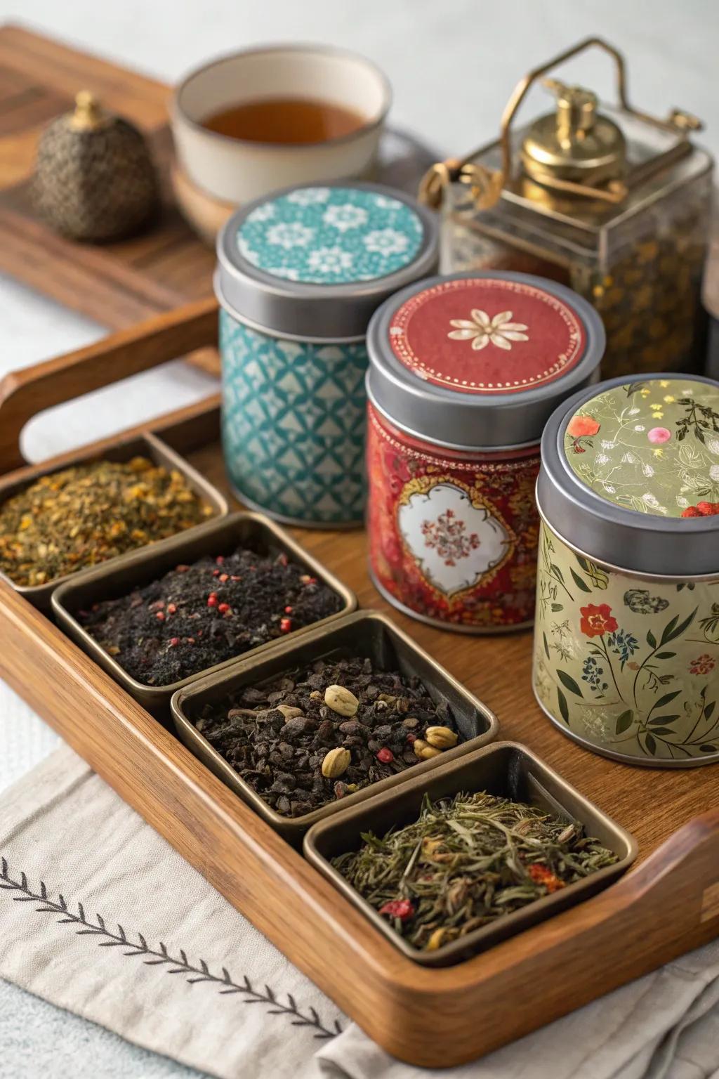 A variety of teas accommodates all preferences and enhances the experience.