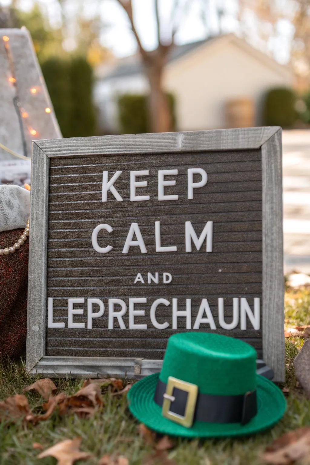 A fun and festive take on a traditional phrase for St. Patrick's Day.