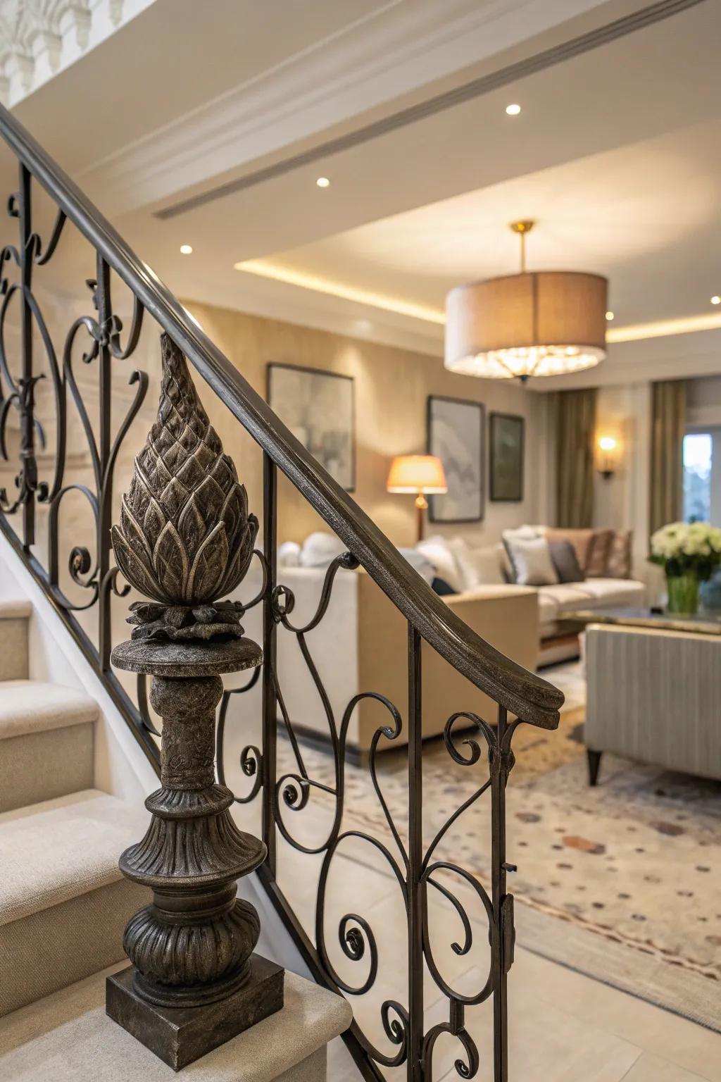 Artistic railings can serve as standout pieces in any home.