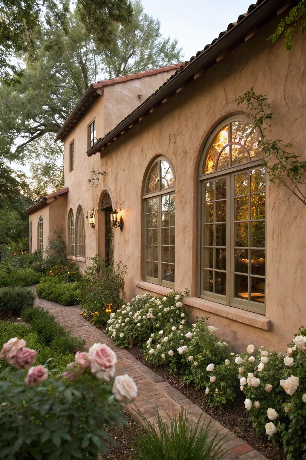 Curved surrounds craft a romantic and distinctive appearance.