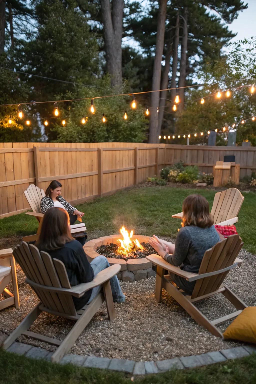Forge unforgettable moments gathered by the crackling allure of a fire pit.
