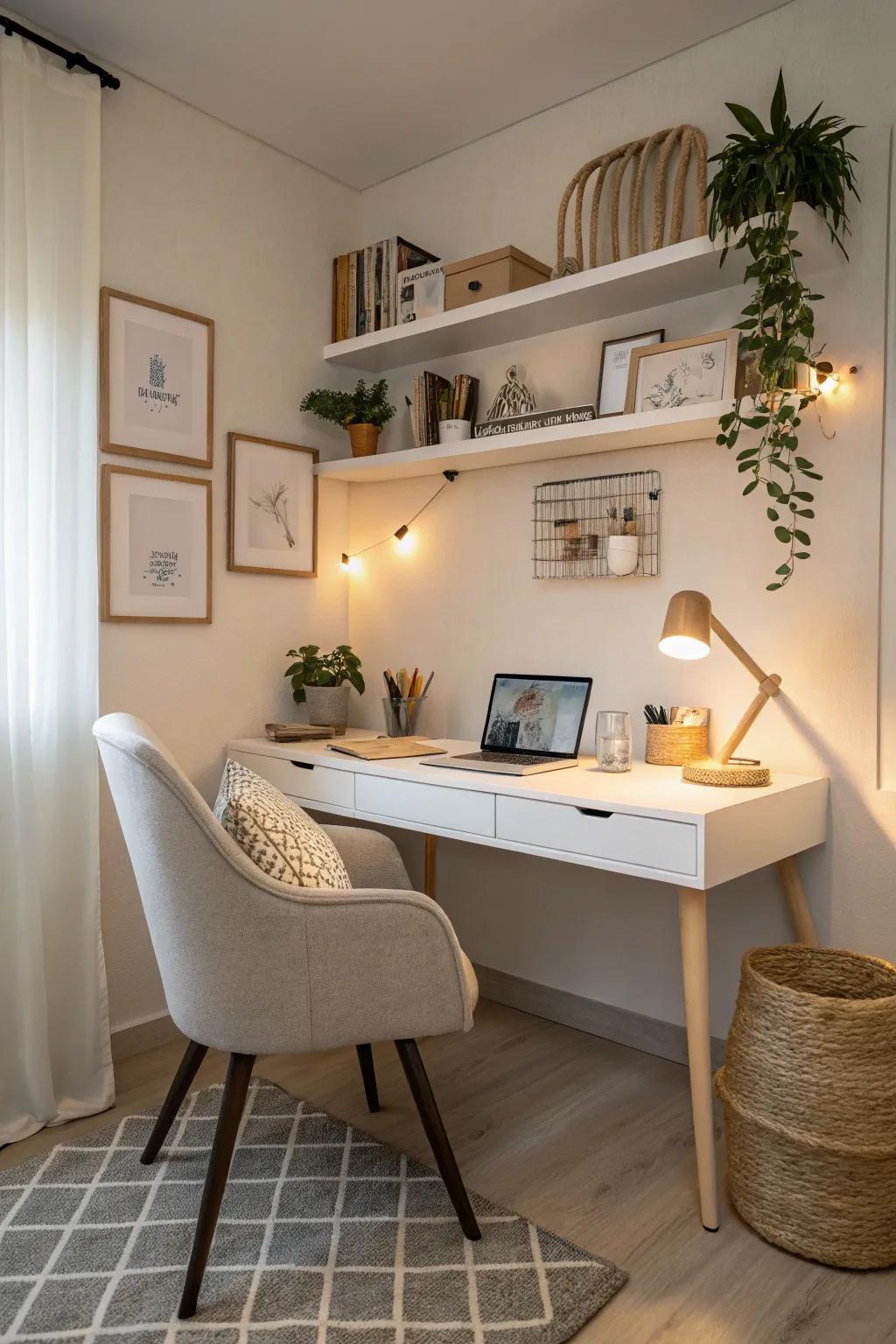 Neutral shades create a serene and open vibe.