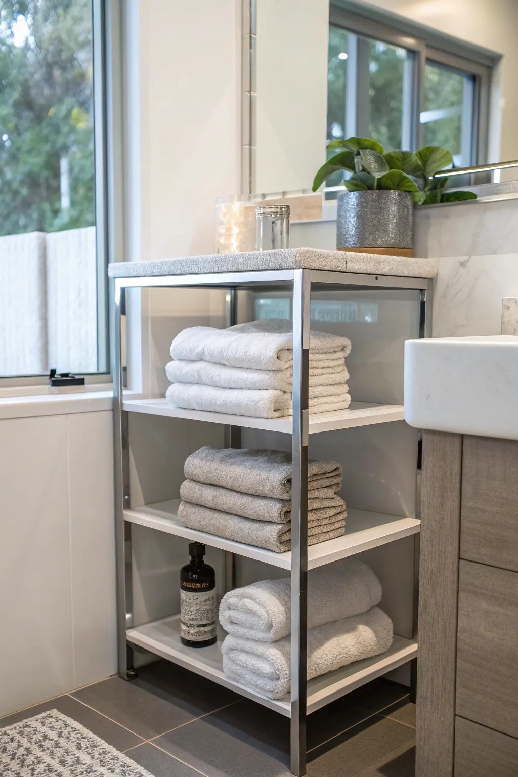 Corner shelving units capitalize on spaces that are frequently ignored.