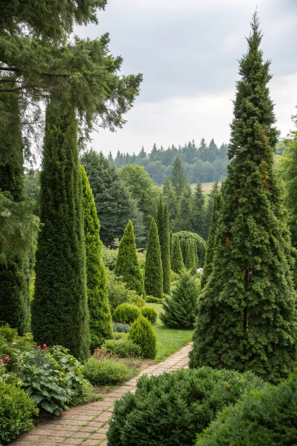Guarantee privacy with dense perennial screens.