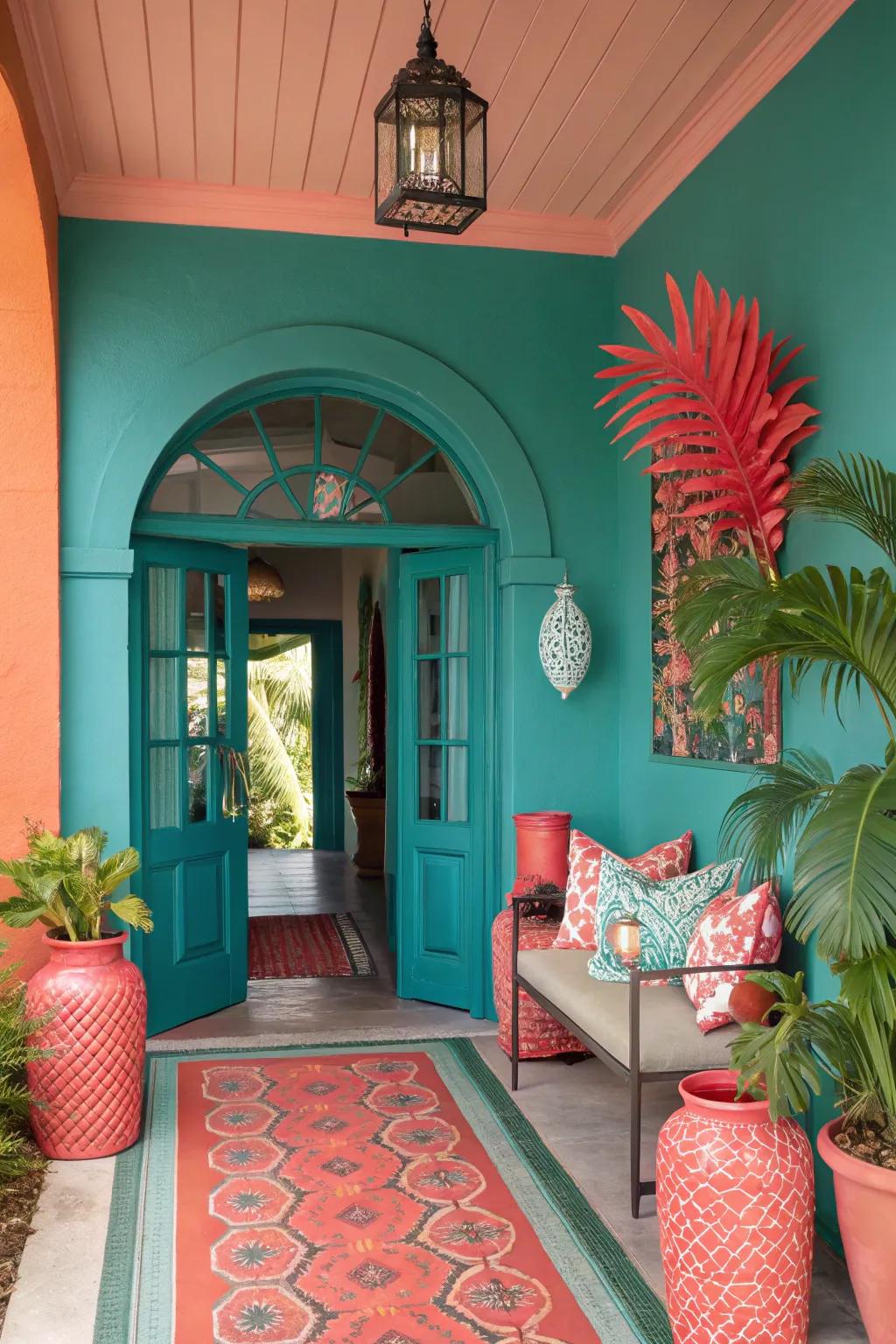 A dynamic spectrum selection infuses energy into your entryway.