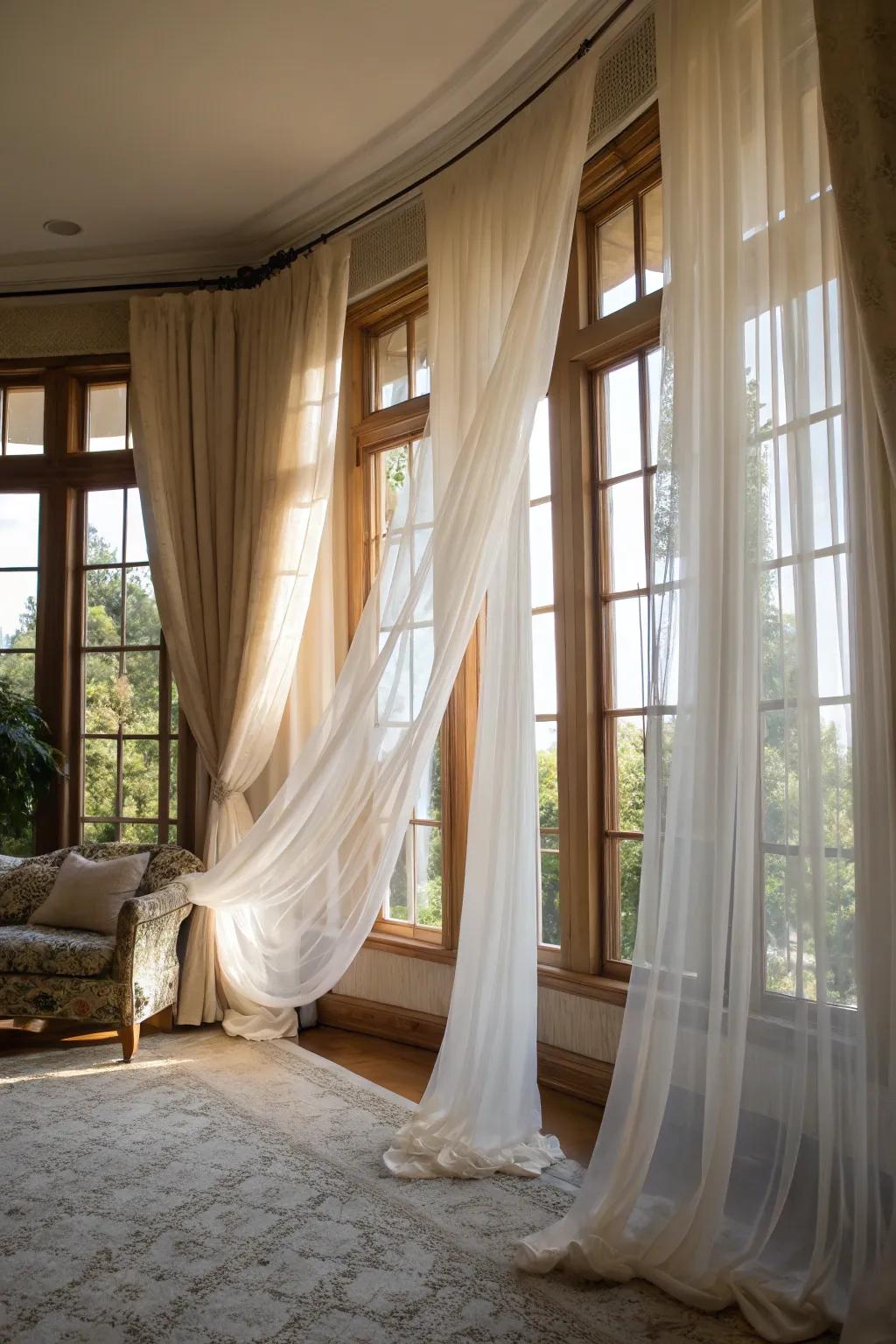 Invite tranquility into your home with window netting sheers.