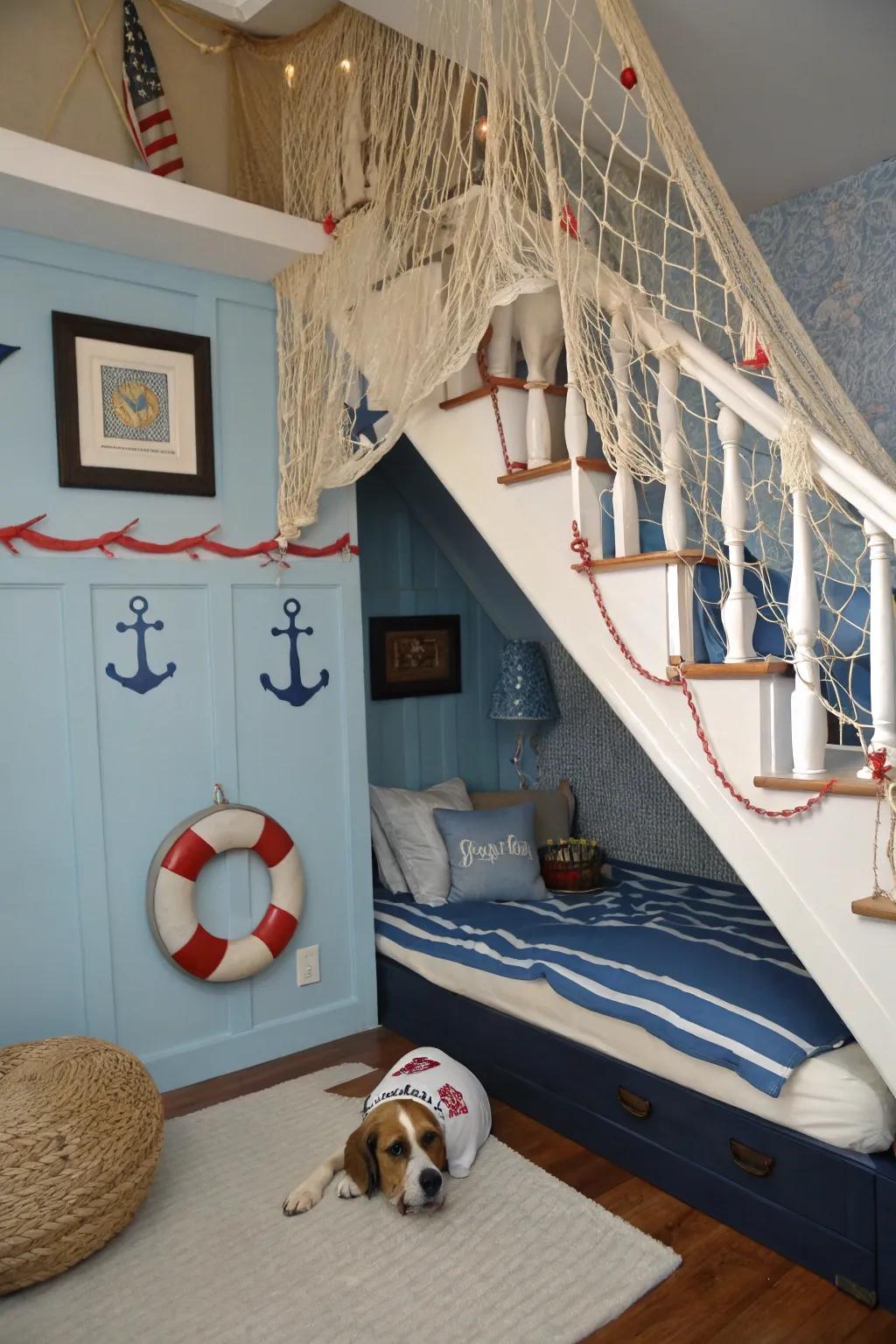 A thematic decor can inject a sense of amusement and ingenuity into your dog's room.
