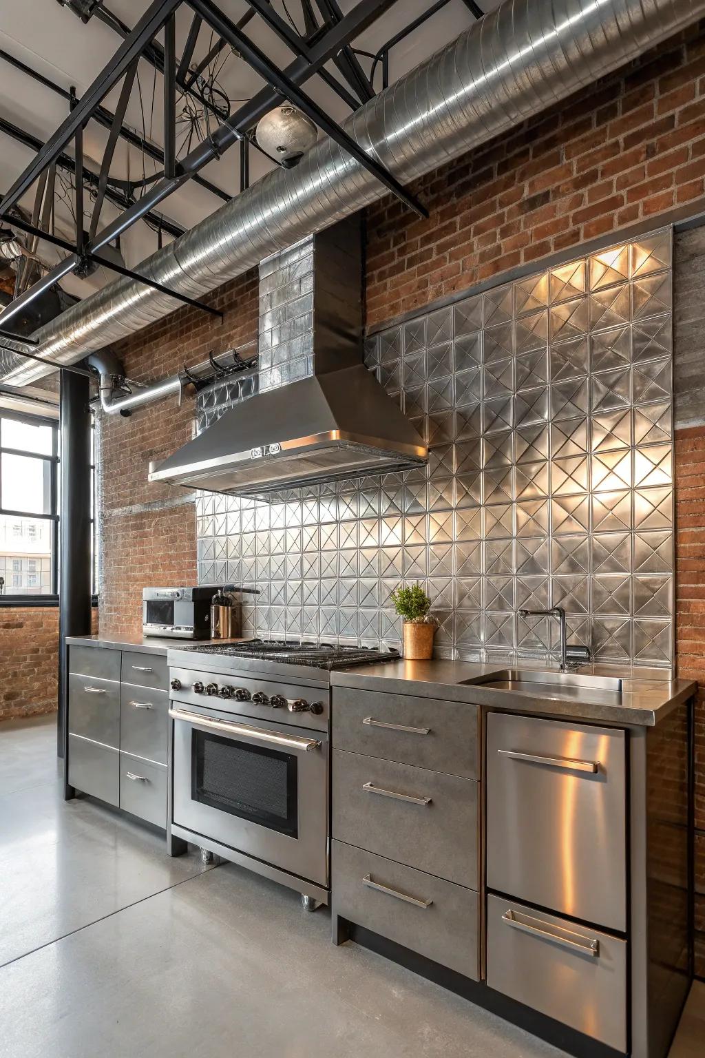 Polished and metropolitan: welcome factory touches.