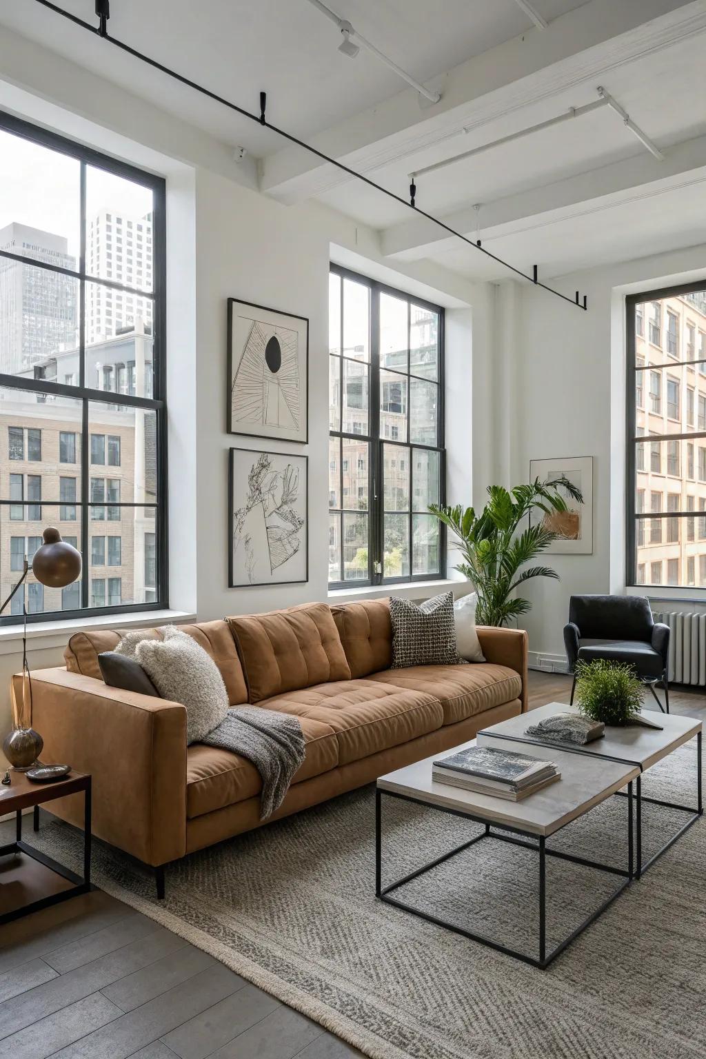 Statement furniture becomes the stylish focal point.