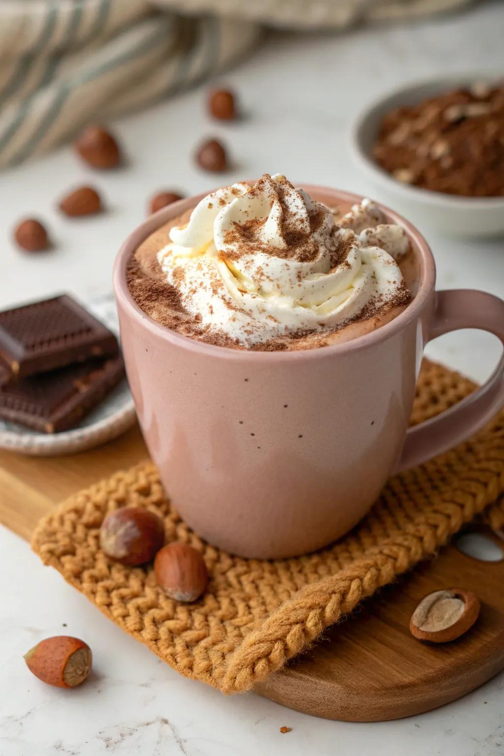 Nutty Cocoa Infusion: cozy warmth within a cup
