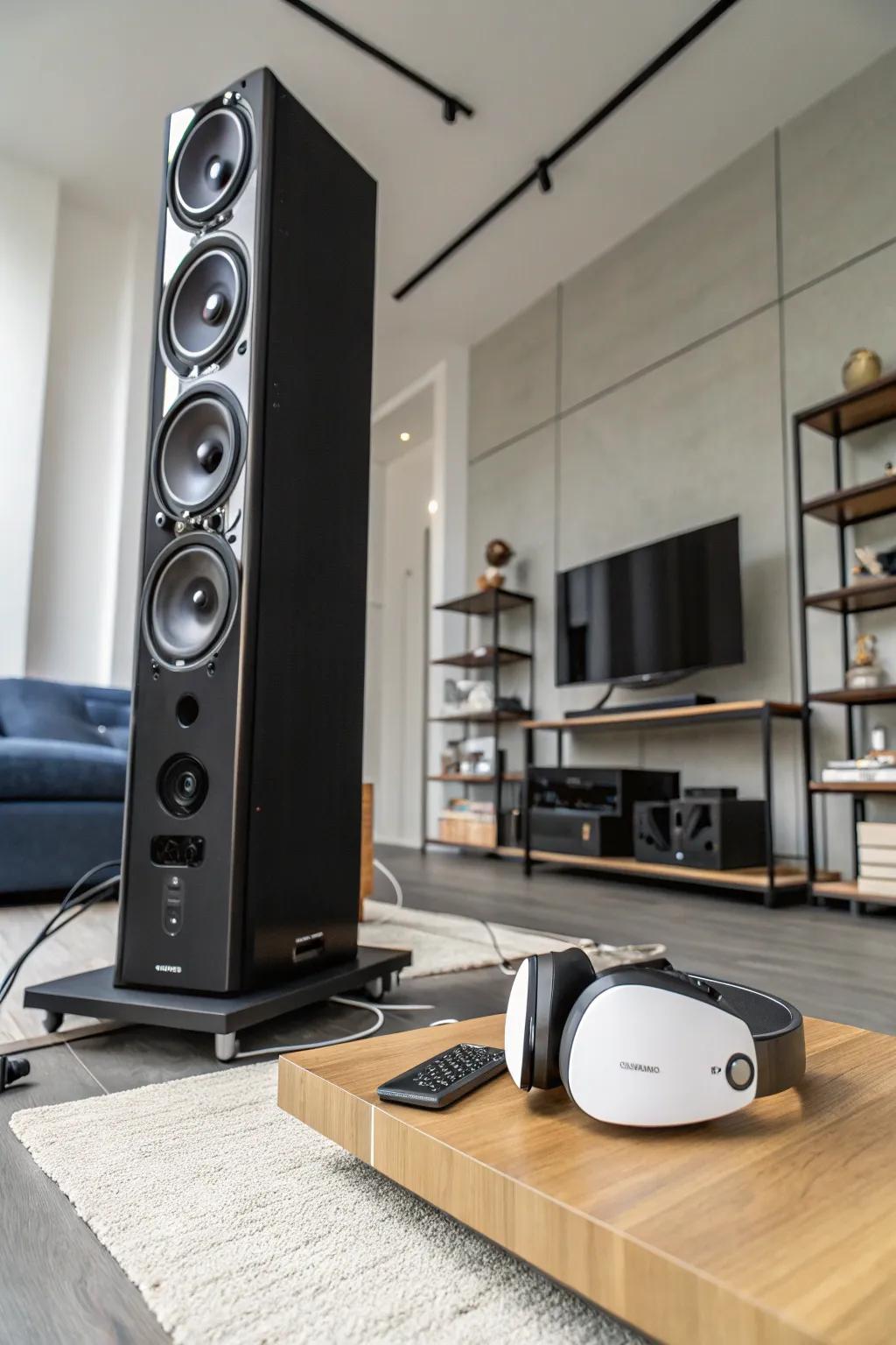 Surround yourself in sound with a top-of-the-line audio system.