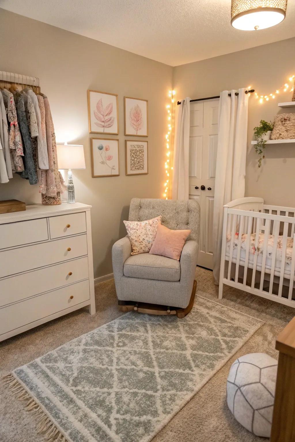 Neutral hues foster a soothing ambiance.