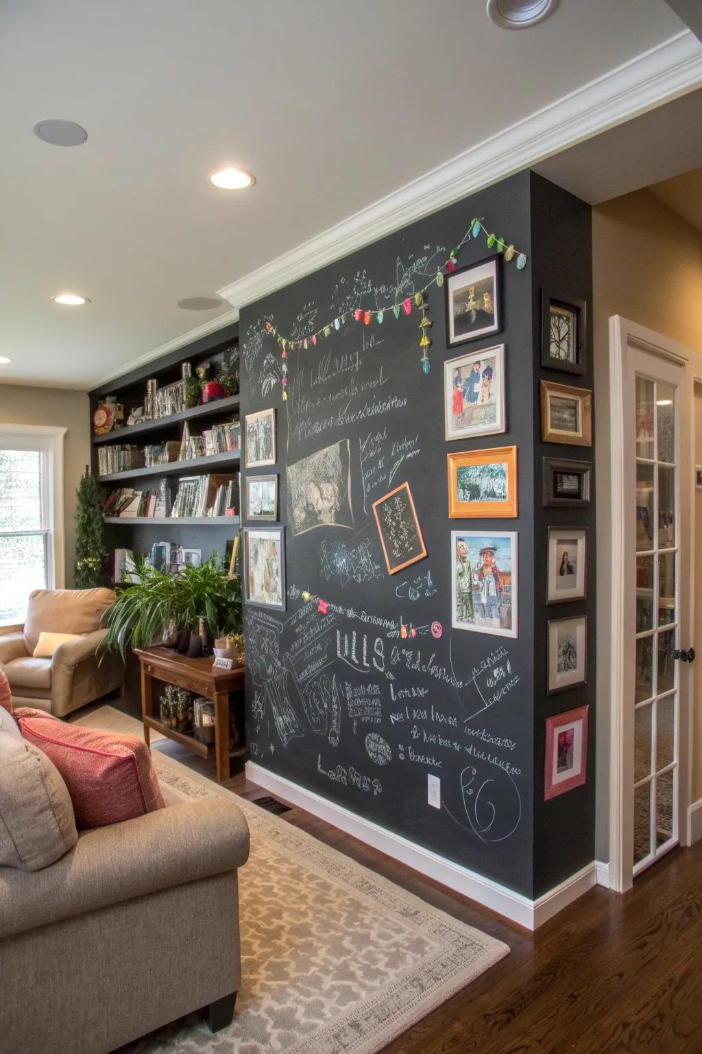 An exciting DIY writing board wall of fame.