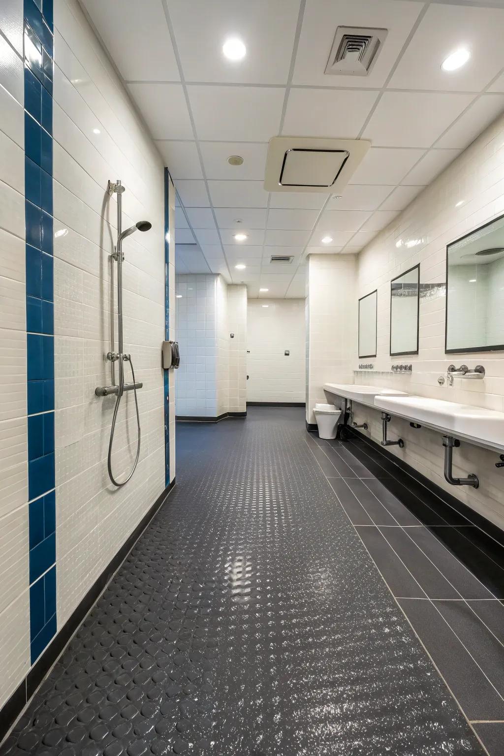 Flexible decking stands as a secure and cozy choice for wet rooms.