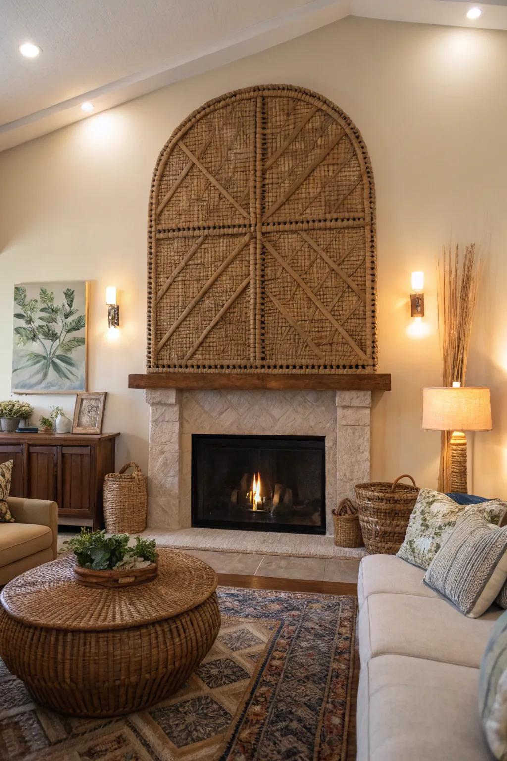 Create a bold impression by making wicker your focal point.