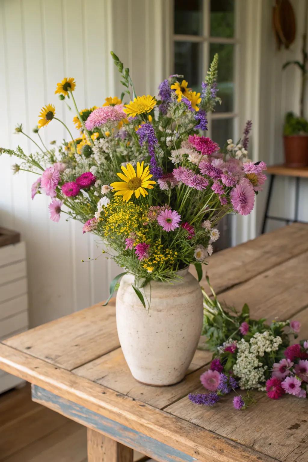 A field-to-vase presentation transports the allure of the outdoors indoors.