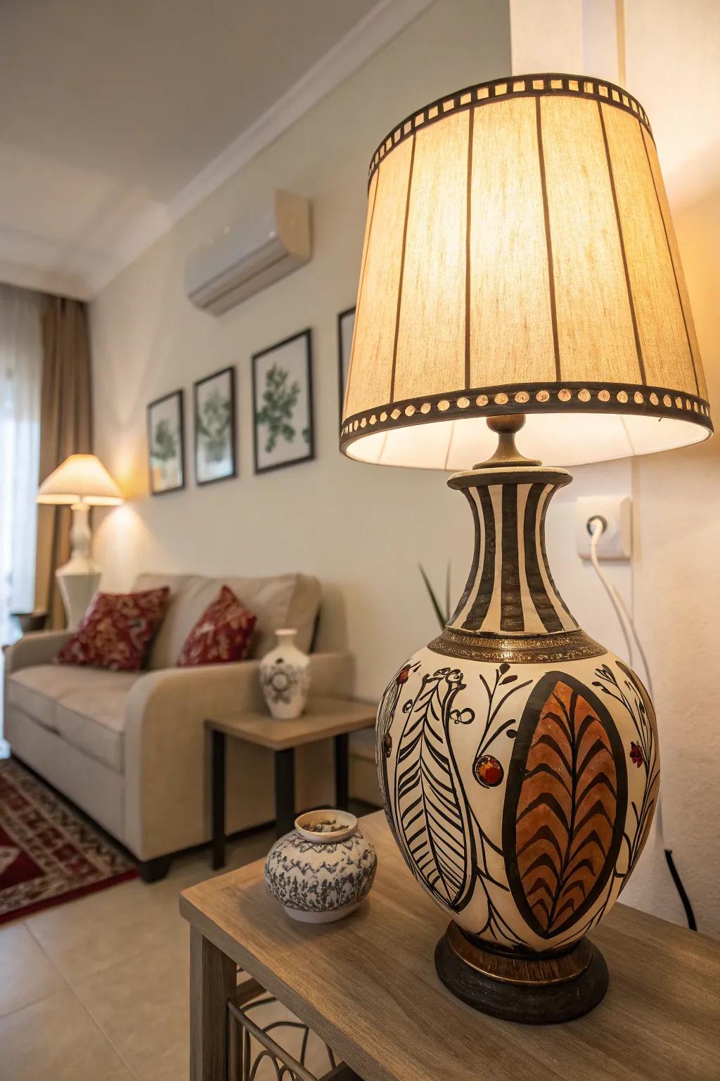 Ornamental accents provide focal points that enliven the decor.