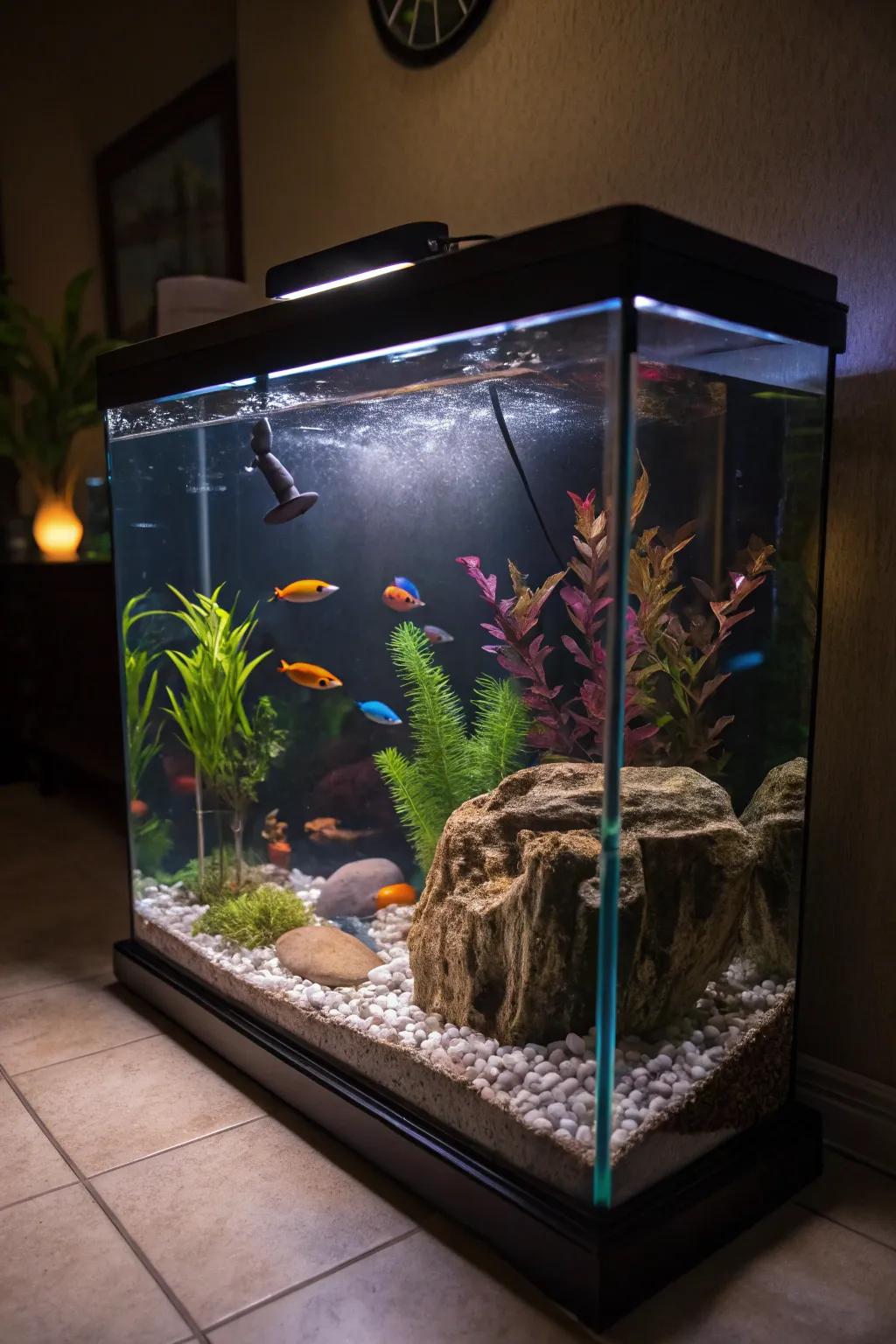 Accentuate your tank's beauty with imaginative lighting.