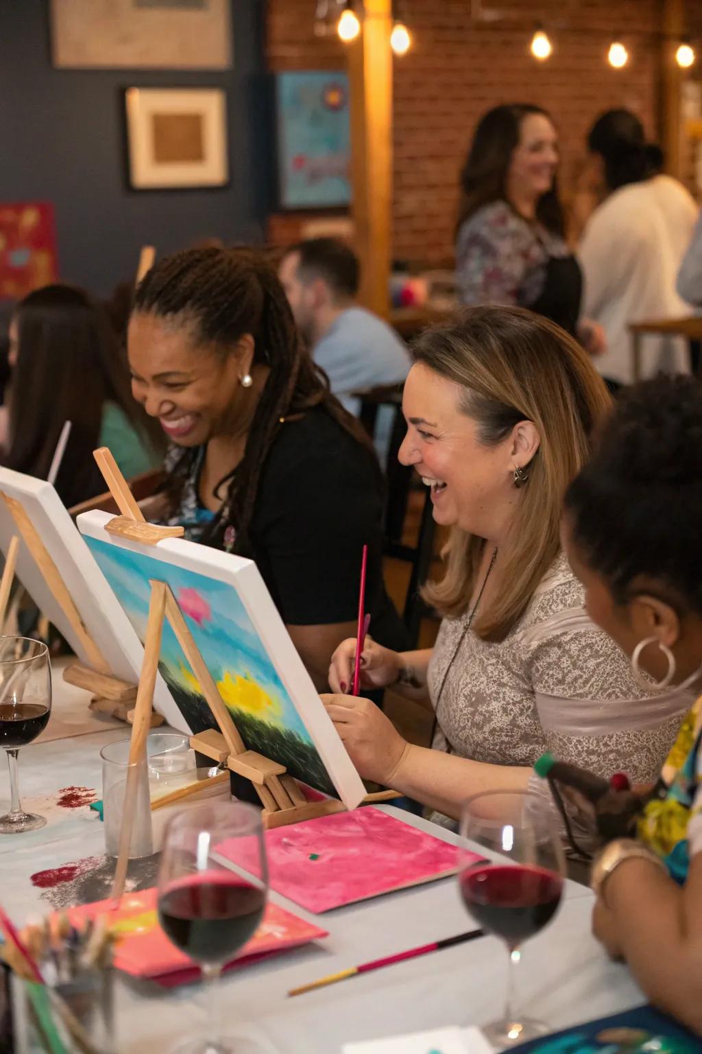 Get artistic with a fun paint and sip night.