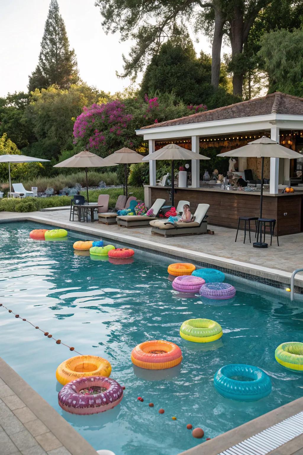 Floating drink coasters introduce a fun aspect to your pool bar activities.