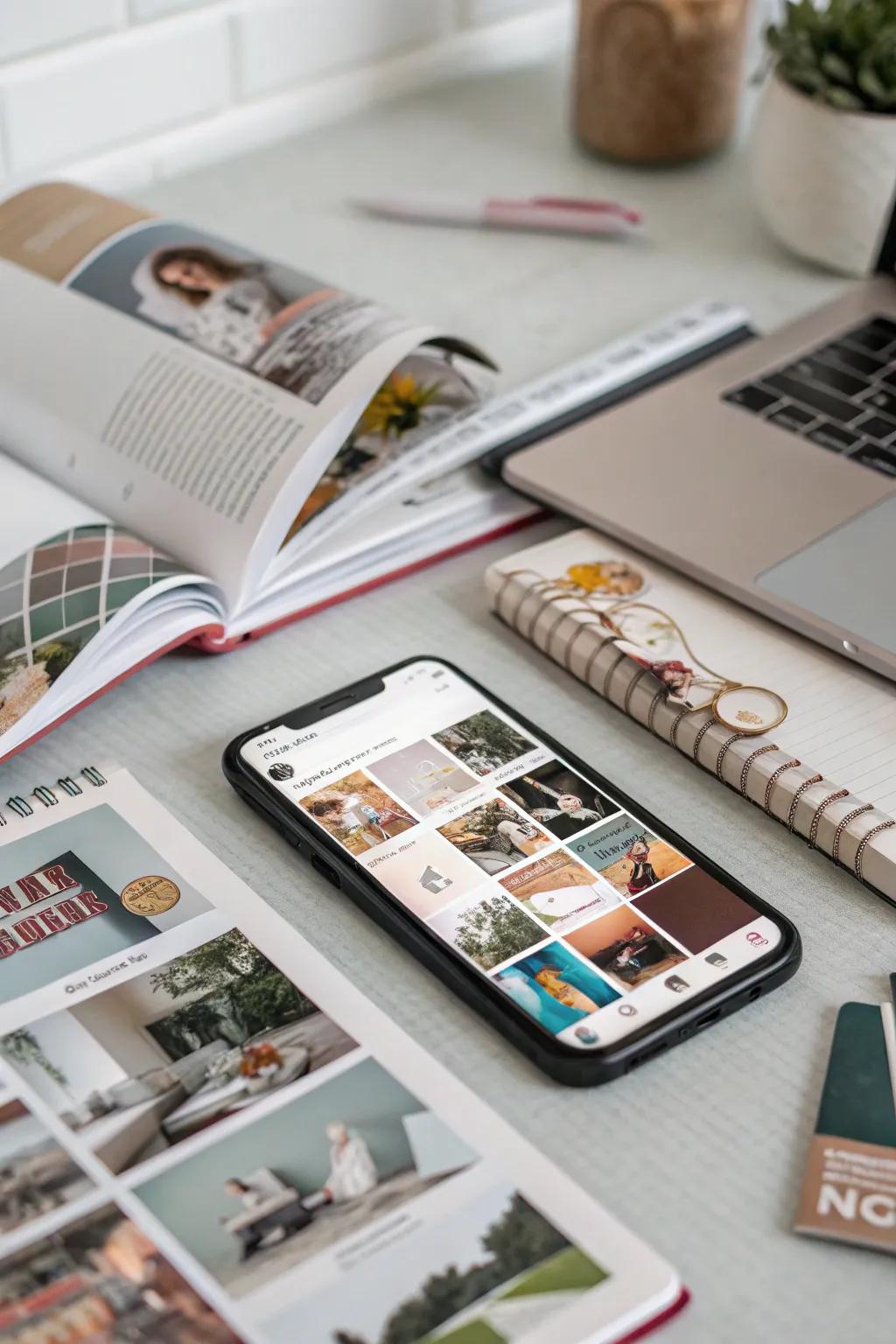 Keep your inspiration close with a mood board on your screen.
