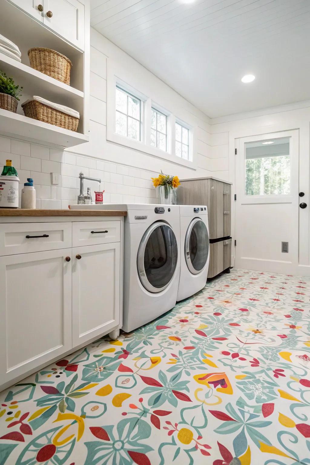 Fancy vinyl textiles provide unique designs and easy care.