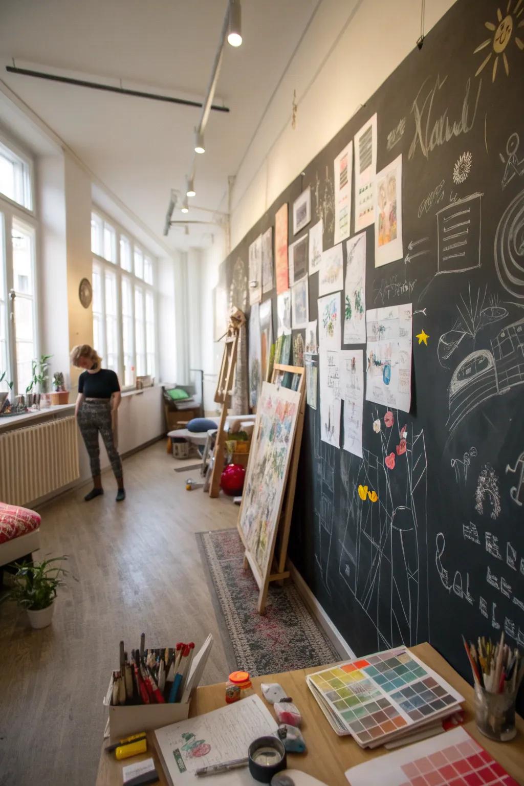 A wall of motivation and thoughts.