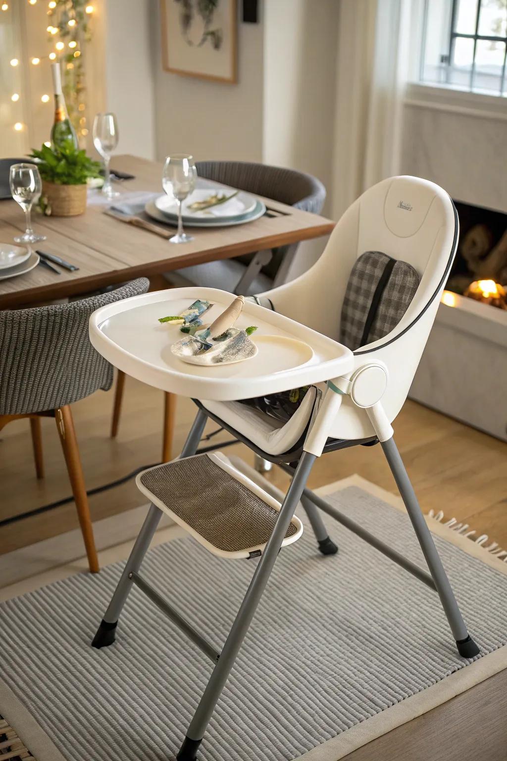 A meal chair designed with practicality and growth in mind.
