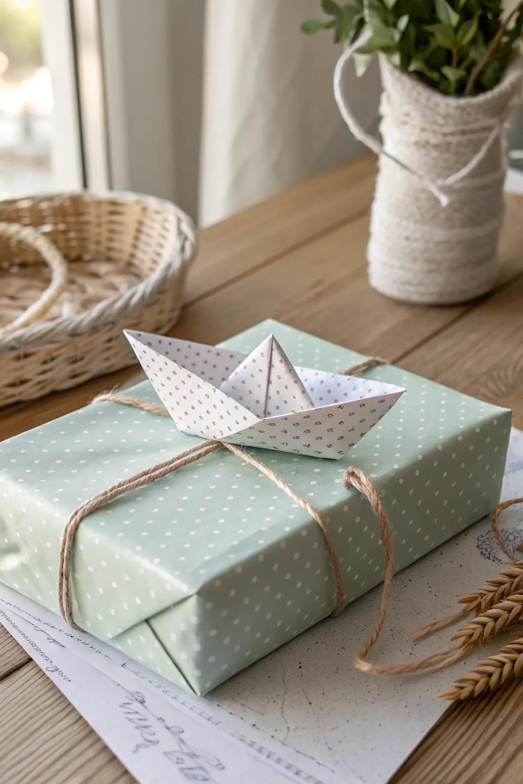 Make your gift wrapping better with charming paper art accents for a touch of minimalist beauty.