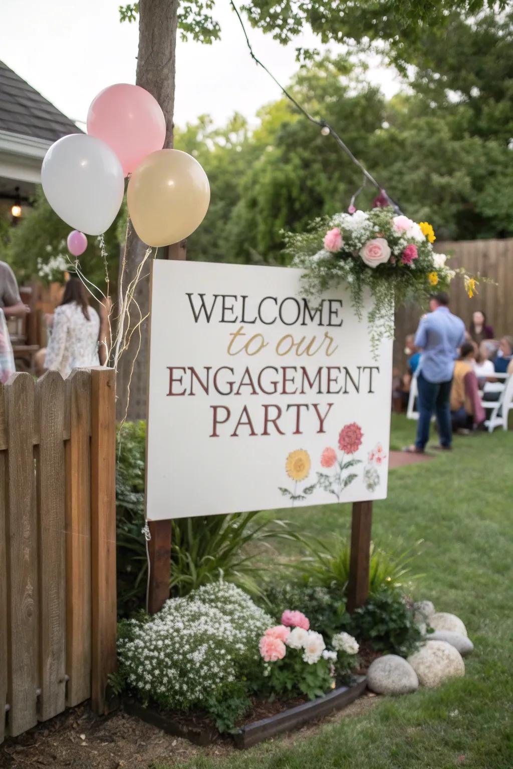 Tailored signage introduces a distinctive and personal element to the celebration.