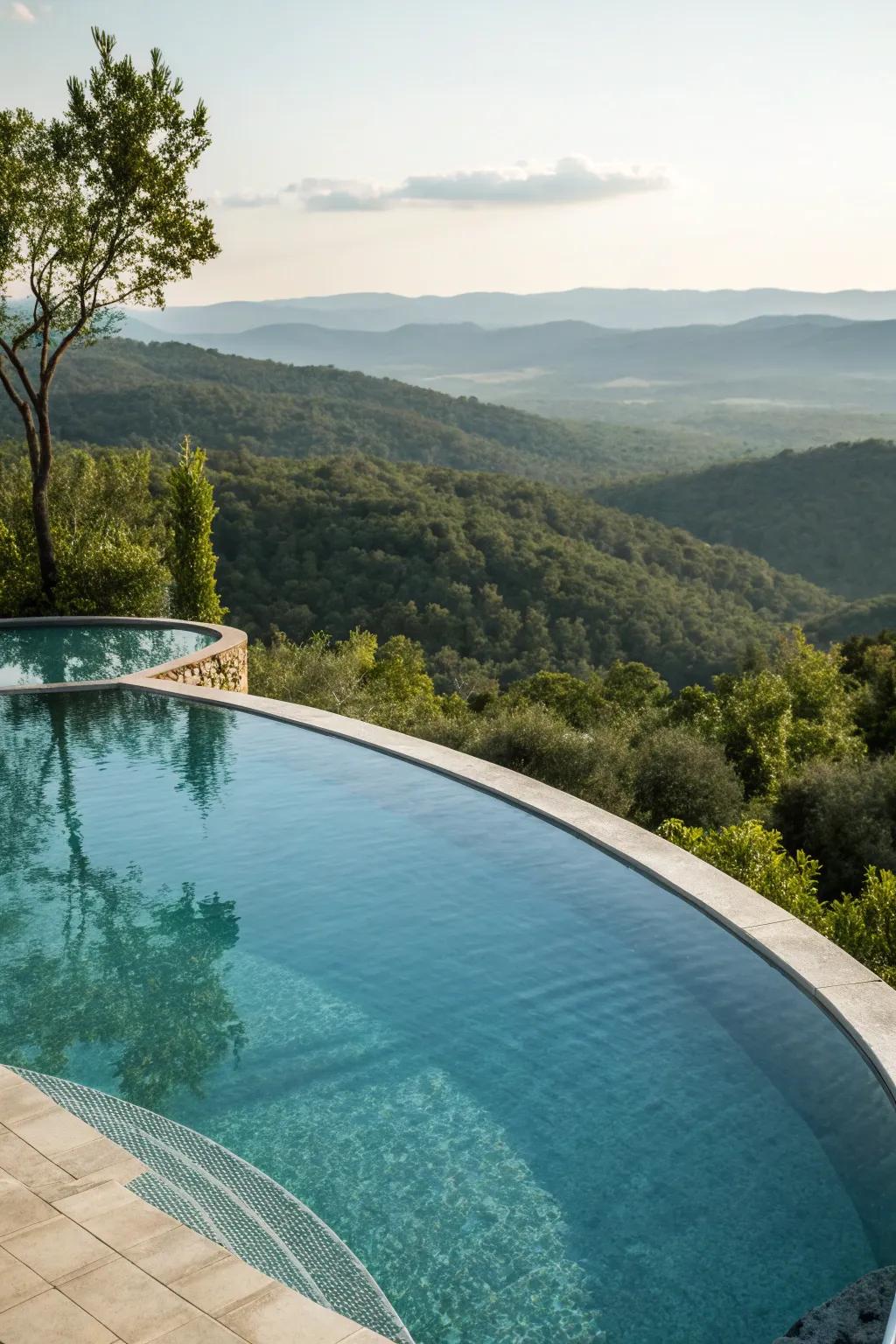 A horizon edge grants the pool a seamlessly infinite appearance.
