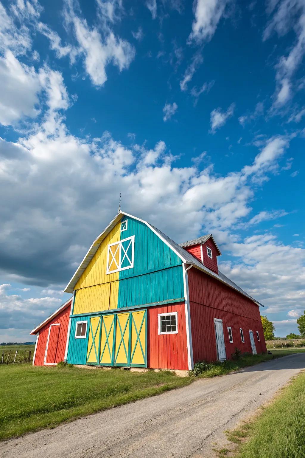 Color palettes revolutionizing a barn's aesthetic.