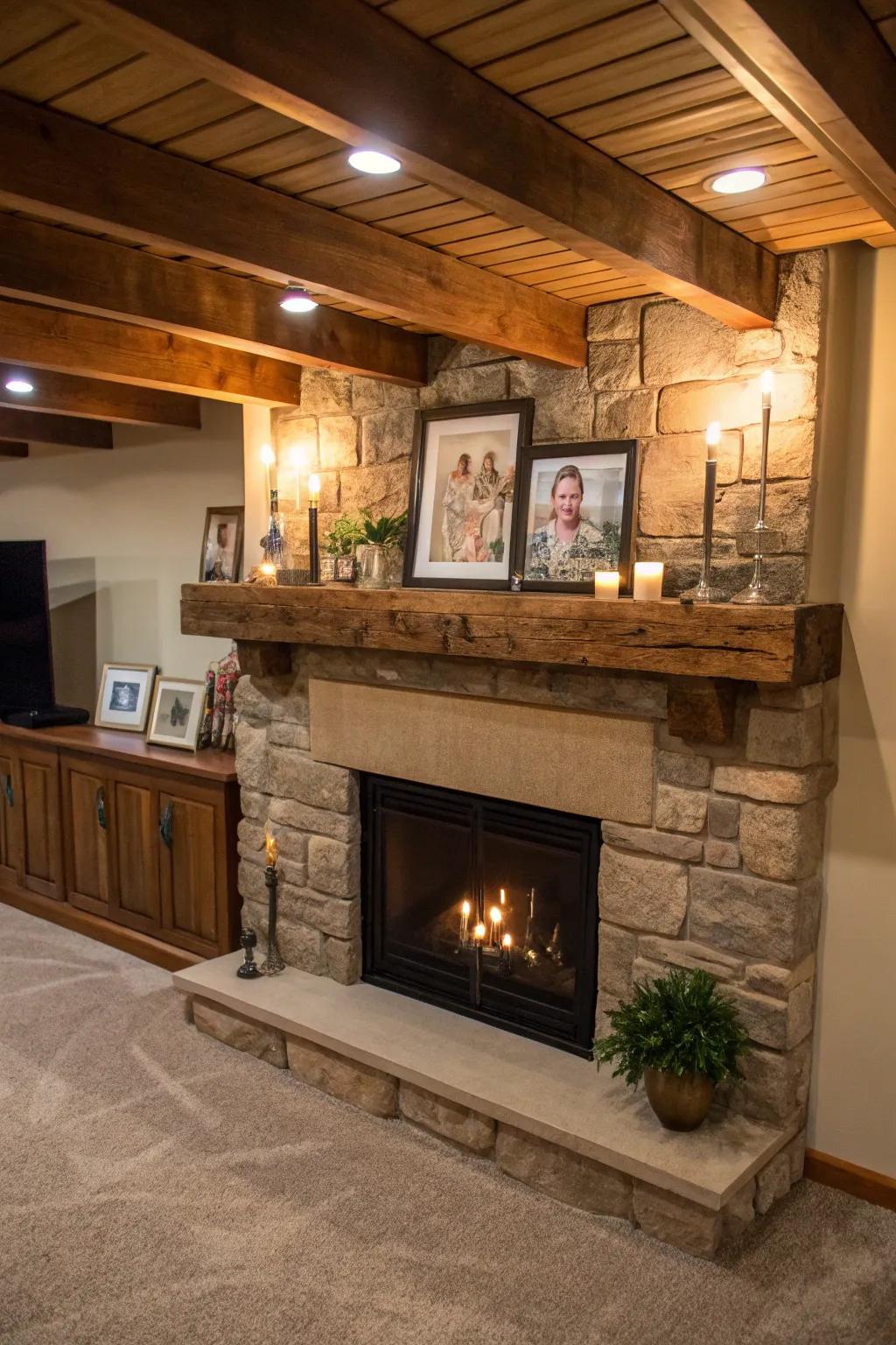 Custom shelves add a personal touch.