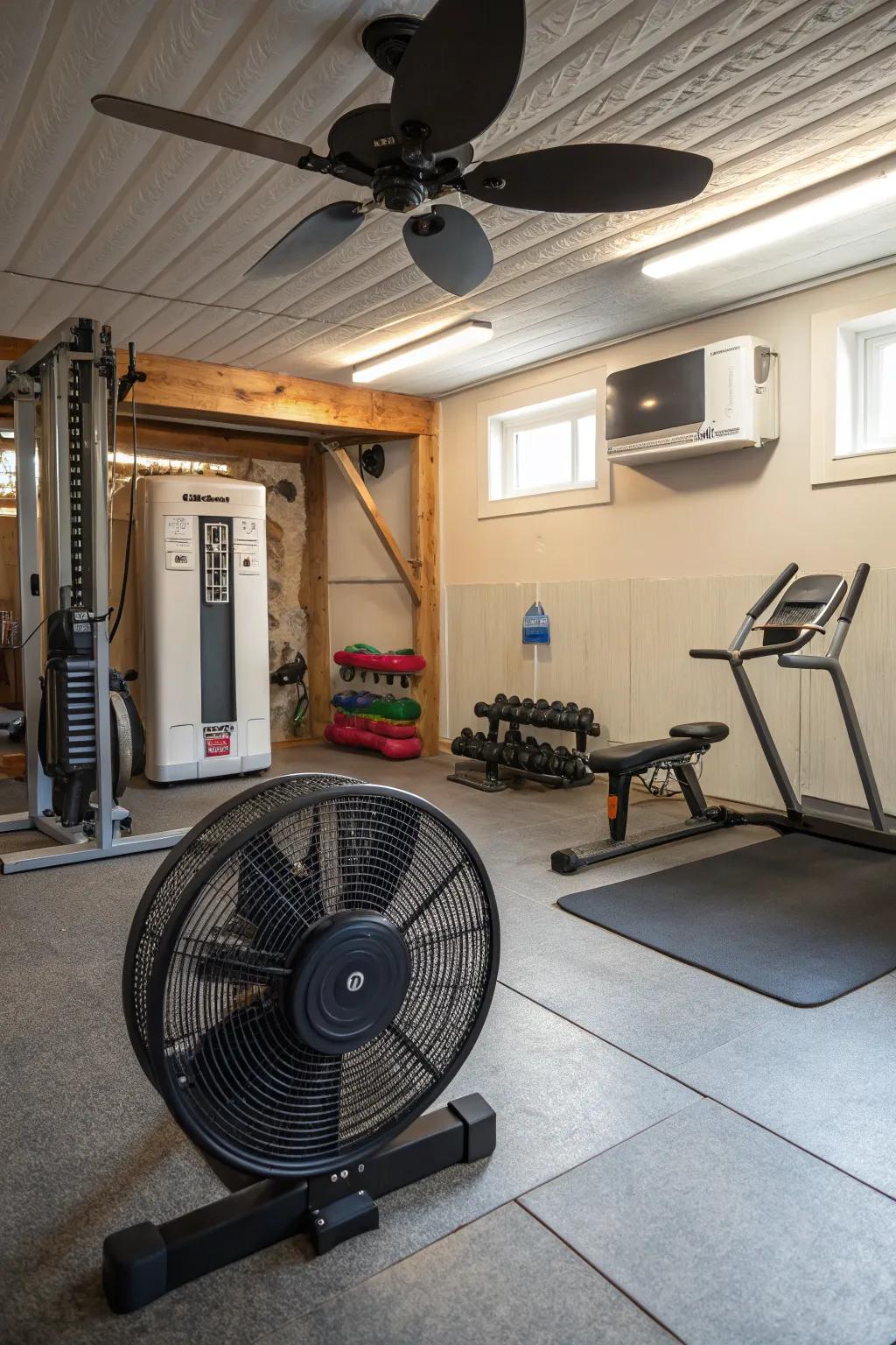 Climate control ensures a good workout experience.